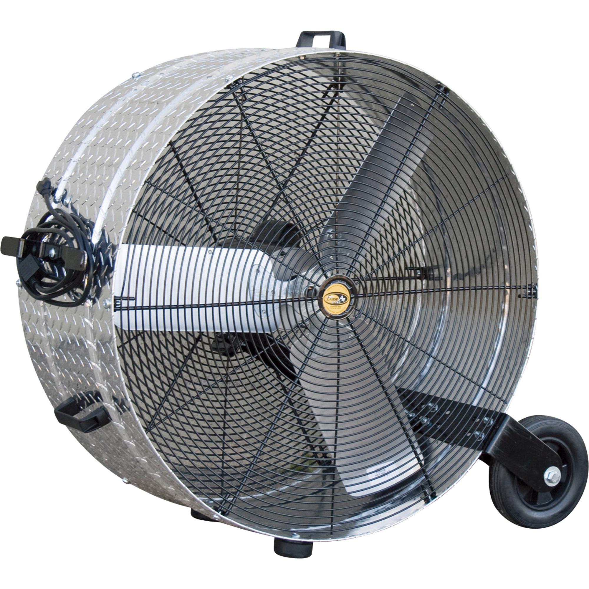 J&D Sales Diamond Brite Floor Drum Fan, 30in., 1/2 HP, 9,100 CFM, Model# V13012WB